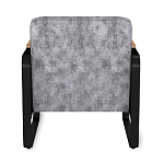 Кресло серый велюр с жесткими подлокотниками на полозьях Ashton варинант исполнения - 4 | Loft Concept в Перми