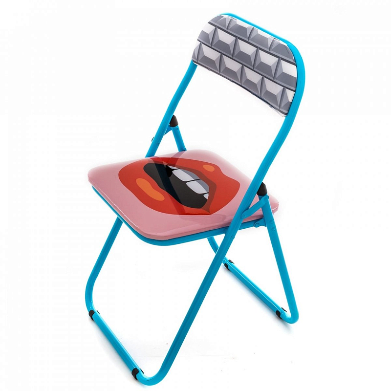 Стул Seletti Folding Chair Mouth Мульти Голубой в Перми | Loft Concept 