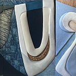 Арт-объект ручной работы Blue Abstraction из 4-х панелей варинант исполнения - 3 | Loft Concept в Перми