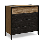 Комод 4 ящика с подсветкой на рельефном фасаде Warm Industrial варинант исполнения - 2 | Loft Concept в Перми