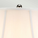 Настольная лампа с фарфоровым основанием с декоративным орнаментом и белым абажуром на темной круглой подставке Elstead Lighting варинант исполнения - 12 | Loft Concept в Перми