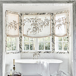 Обои с вышивкой ручной работы Moonlit Garden Original colourway on muslin варинант исполнения - 1 | Loft Concept в Перми