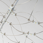 Люстра подвесная с тонкой металлической конструкцией цвета хром Quasar варинант исполнения - 4 | Loft Concept в Перми