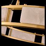 Люстра в виде кольца из натурального камня Golden Alavastor варинант исполнения - 4 | Loft Concept в Перми