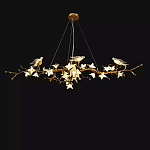 Люстра в виде золотой ветки с цветами и птичками Marvelous Garden варинант исполнения - 9 | Loft Concept в Перми