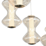 Люстра светодиодная с стеклянными волнообразными плафонами Amphora of Light варинант исполнения - 5 | Loft Concept в Перми