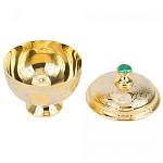 Сахарница металлическая с гравировкой и натуральным камнем Малахит в подарочной коробке Metal Stone Sugar Bowls варинант исполнения - 2 | Loft Concept в Перми