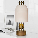 Настольная лампа в виде фонаря с белым фактурным абажуром Echoes of Light варинант исполнения - 2 | Loft Concept в Перми