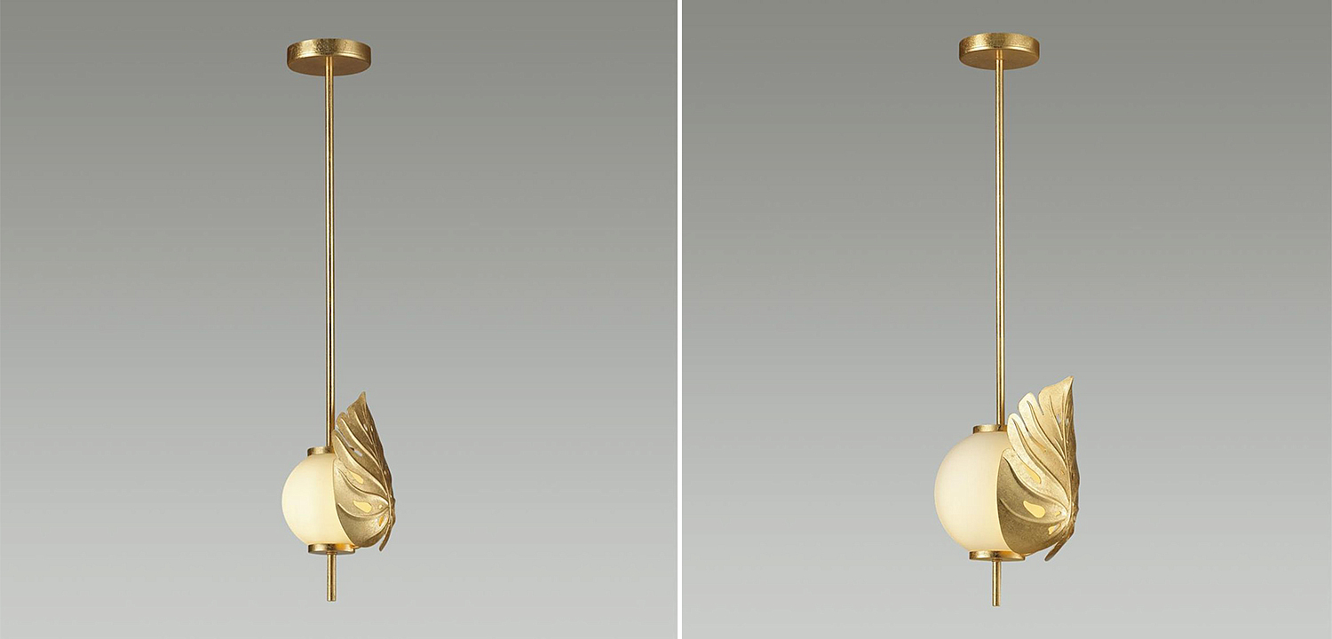 Подвесной светильник Gold Monstera Leaf Подвесной светильник Gold Monstera Leaf - Loft-Concept в Перми