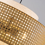 Подвесной светильник с декоративным поясом из плетеного бамбука Biuloggicu варинант исполнения - 5 | Loft Concept в Перми