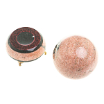 Шар декоративный на подставке из натуральных камней Змеевик и Мрамор Розовый Natural Stone Spheres 10.5 см варинант исполнения - 2 | Loft Concept в Перми