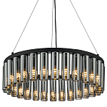 Люстра со стеклянными цилиндрическими плафонами Luminous Cylinders Smoky Round варинант исполнения - 3 | Loft Concept в Перми