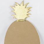 Зеркало овальной формы с золотистой рамкой и декоративной верхушкой в виде ананаса Pineapple Shine  варинант исполнения - 5 | Loft Concept в Перми