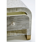 Тумбочка прикроватная с ящиком Tofino White Bone Inlay  Bedside Cabinet   варинант исполнения - 2 | Loft Concept в Перми