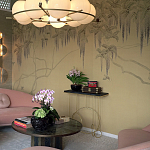 Обои в японском стиле Wisteria Original colourway on Raw Silk dyed silk варинант исполнения - 1 | Loft Concept в Перми