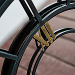 Зеркало настенное в чёрной металлической раме в виде часов Mirror Tower Clock варинант исполнения - 4 | Loft Concept в Перми