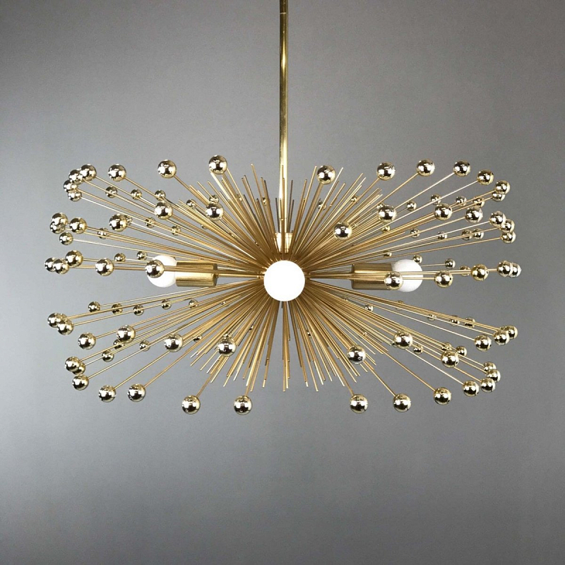 Люстра Gold Beaded Urchin Chandelier Lighting Золотой в Перми | Loft Concept 