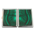 Портсигар на 10 сигарет с газовой зажигалкой из натурального камня Малахит Stone Cigarettes Cases варинант исполнения - 4 | Loft Concept в Перми