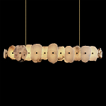 Подвесной светильник с фигурными элементами из белого алебастра Cryptocrystalline Stone варинант исполнения - 8 | Loft Concept в Перми