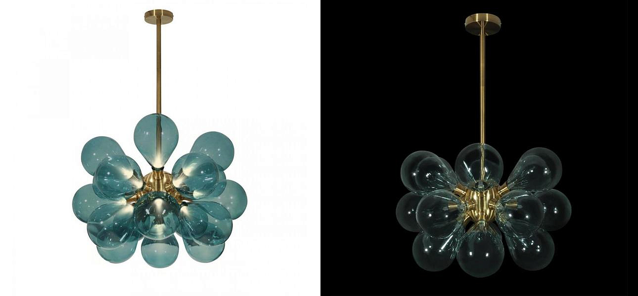 Люстра Simonet Chandelier Blue 55 см Люстра Simonet Chandelier Blue 55 см - Loft-Concept в Перми