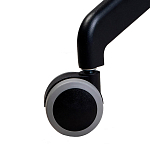 Стул с мягкой синей обивкой из велюра и подъемно-поворотным механизмом на черных колесиках Harper Blue варинант исполнения - 7 | Loft Concept в Перми