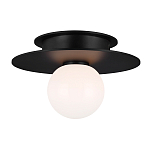 Потолочный светильник с шарообразным плафоном из белого матового стекла Generation Lighting варинант исполнения - 2 | Loft Concept в Перми