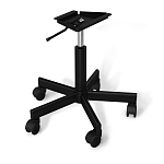 Стул с мягкой коричневой обивкой из велюра и подъемно-поворотным механизмом на черных колесиках Harper Brown варинант исполнения - 4 | Loft Concept в Перми