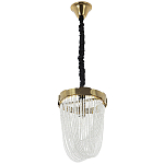 Подвесная люстра с хрустальными подвесками Riche Crystal Metal Chandelier 1 варинант исполнения - 2 | Loft Concept в Перми