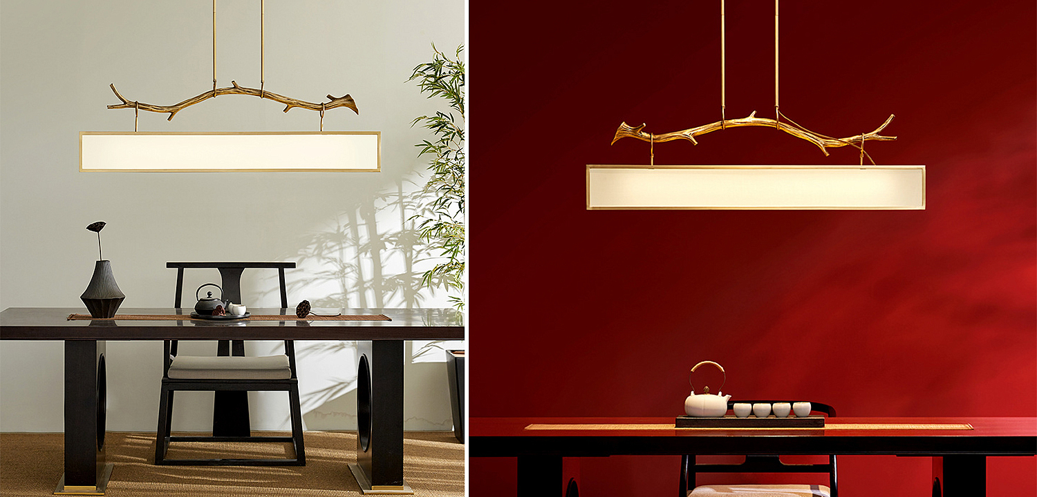 Дизайнерская прямоугольная люстра с золотой веткой Rectangular chandelier golden branch Дизайнерская прямоугольная люстра с золотой веткой Rectangular chandelier golden branch - Loft-Concept в Перми