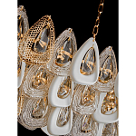 Люстра овальная с многослойными белыми и прозрачными подвесками Character Chandelier варинант исполнения - 4 | Loft Concept в Перми