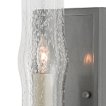 Бра с прозрачным плафоном на сером каркасе Elegant Gray Lamp варинант исполнения - 1 | Loft Concept в Перми