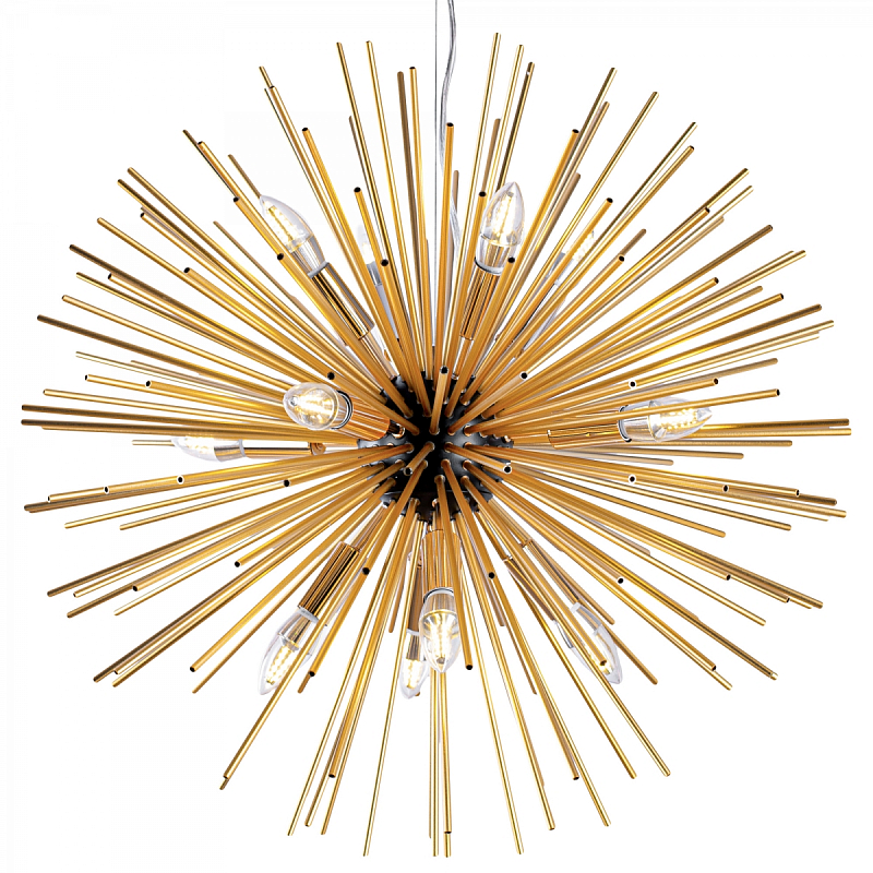 Huge Sputnik Chandelier Gold and Black  Черный Золотой в Перми | Loft Concept 