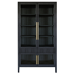 Витрина Primo со стеклянными фасадами и 2 ящиками Черный дуб варинант исполнения - 10 | Loft Concept в Перми