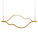 Подвесной светильник волнообразный изогнутый цвета латунь 3000К Spiral Lighting варинант исполнения - 1 | Loft Concept в Перми