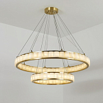 Люстра с 2-мя кольцами из натурального камня с регулируемыми плафонами Durability of Stone варинант исполнения - 2 | Loft Concept в Перми