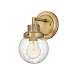 Бра для ванных комнат с прозрачным шарообразным плафоном из стекла с пузырьками на круглом основании Hinkley варинант исполнения - 1 | Loft Concept в Перми