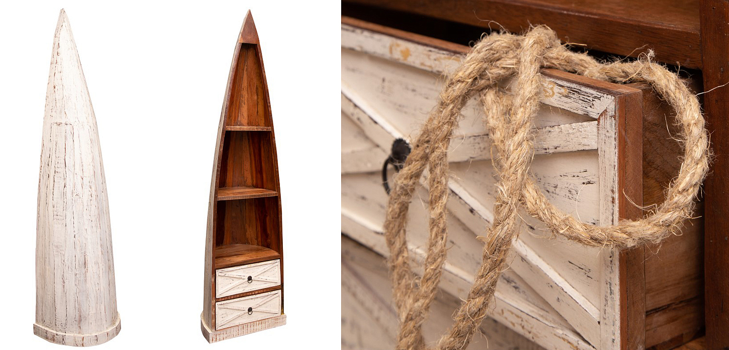 Стеллаж Old Boat White Стеллаж Old Boat White - Loft-Concept в Перми