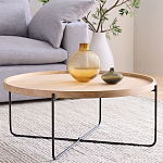 Журнальный стол с круглой деревянной столешницей Urban Style Space варинант исполнения - 2 | Loft Concept в Перми