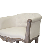 Кресло низкое в стиле прованс Бежевый Лен Louis French Armchair  варинант исполнения - 4 | Loft Concept в Перми