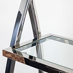 Металлический стеллаж со стеклянными полками Molecule варинант исполнения - 4 | Loft Concept в Перми