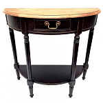 Консоль полукруглая из массива березы с ящиком и полкой в стиле прованс Vintage варинант исполнения - 2 | Loft Concept в Перми