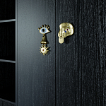 Большой шкаф с витриной Elsa Dreams Black варинант исполнения - 5 | Loft Concept в Перми