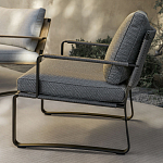 Дизайнерское уличное кресло на металлическом каркасе PHOENIX Armchair варинант исполнения - 7 | Loft Concept в Перми