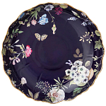 Ваза фарфоровая круглая на ножке с рисунком цветов Garden Whisper Porcelain Set  варинант исполнения - 1 | Loft Concept в Перми