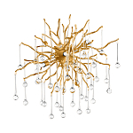 Бра с лучеобразным основанием и подвесками из прозрачного стекла в виде длинных капель Droplet Chandelier варинант исполнения - 1 | Loft Concept в Перми