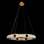 Люстра в виде кольца из натурального камня Golden Alavastor варинант исполнения - 2 | Loft Concept в Перми