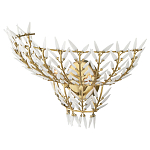 Бра золотого цвета с белыми стеклянными лепестками Hanging Flowers варинант исполнения - 2 | Loft Concept в Перми