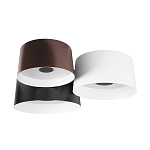 Потолочный светильник с 3-мя цилиндрическими абажурами черного белого и коричневого цвета Urban Dome варинант исполнения - 3 | Loft Concept в Перми