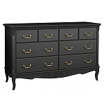 Комод черный из массива бука в стиле прованс Black Provence варинант исполнения - 1 | Loft Concept в Перми