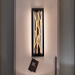 Бра в прямоугольной черной рамке с декором в виде ветвей в золотой отделке Hinkley варинант исполнения - 7 | Loft Concept в Перми